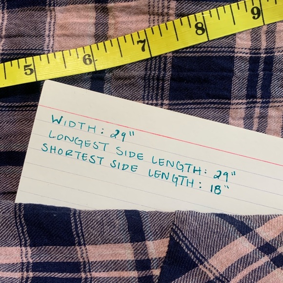 Pink and Blue Plaid Asymmetrical Skirt - Picture 5 of 11